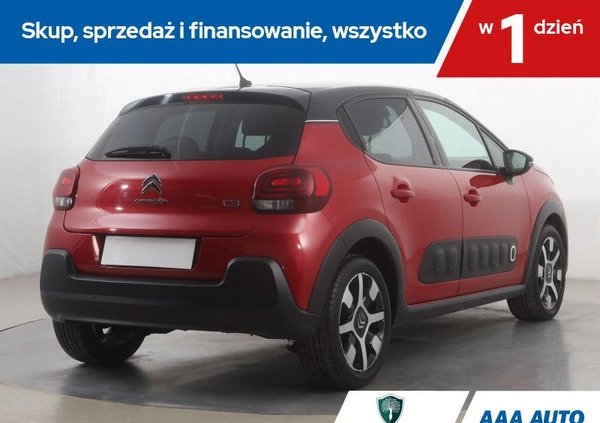 Citroen C3 cena 53000 przebieg: 76009, rok produkcji 2019 z Nowogród Bobrzański małe 172